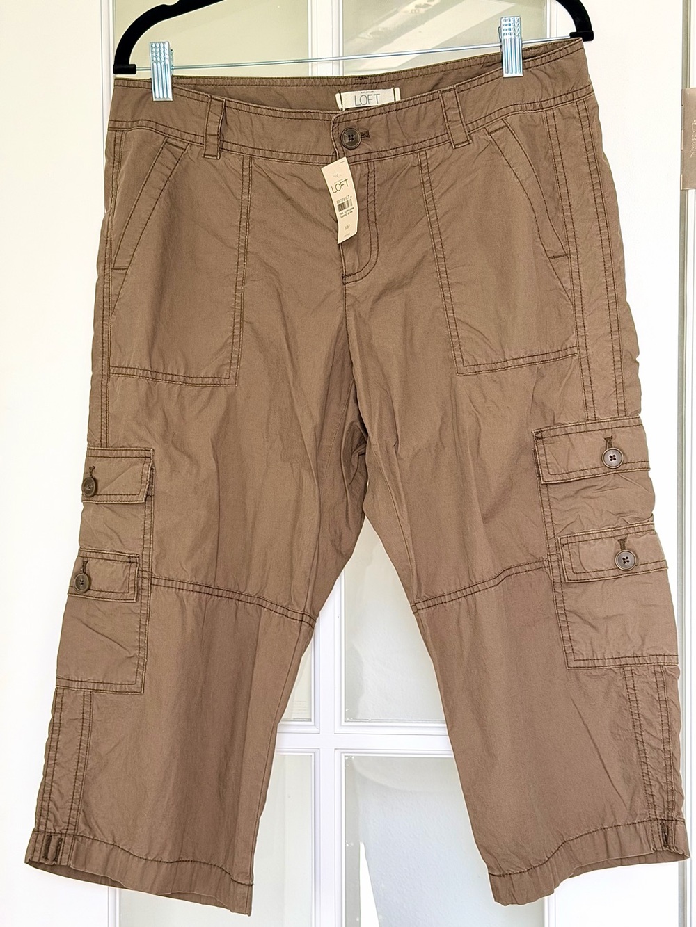 LOFT Tan Cargo Capris
